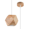 Elegant geometric design with natural wood finish Pendant lamp WOODY natural wood