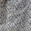 Pergola Navy Curtains close view picture of the curtains pattern and texture