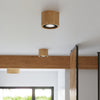 Flush mount light Sollux Lighting Plafond BASIC 1 in natural wood