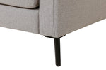2 seater couch Ireland in Greige with sleek metal legs