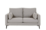 Small 2 seater couch in Greige with metal legs