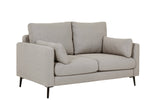 2 seater sofa Raven Greige with black powder-coated legs