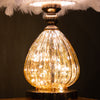 Soft glow feather table lamp Raya white 40cm