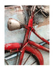 Red bicycle wall art for home decoration
