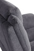 Dark grey modern recliner armchair with knitted fabric