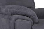 Eames-style electric recliner chair in dark grey