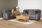 Dark grey electric recliner chair with USB ports