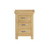 Riverdale 3 Drawer Bedside Locker front view picture of the nightstand