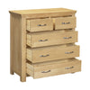 Riverdale Oak 5 Drawer Chest of Drawers picture with opened drawers