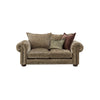 2 seater sofa couch with feather-filled scatter cushions for added comfort
