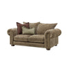 Two seater couch featuring reversible cushions and luxurious design
