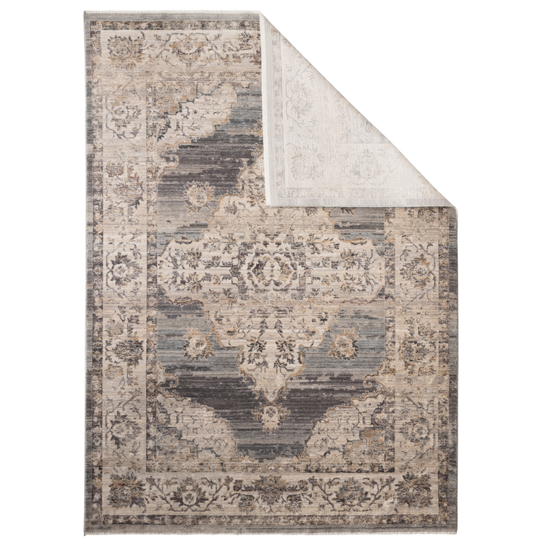 Scatterbox Rug Vintage Damask Grey