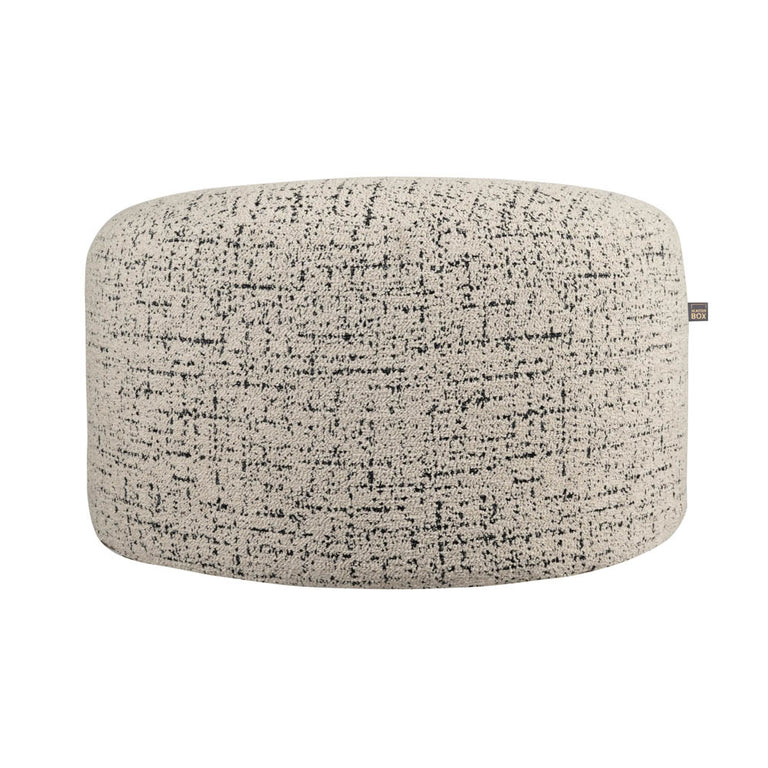 Scatter Box Ottoman Round Coco Cream/Black