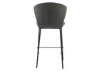 Modern counter height stool with corduroy fabric seat