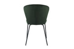 Corduroy fabric kitchen chair in modern green
