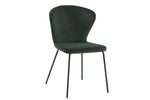 Comfortable kitchen chair green with metal frame