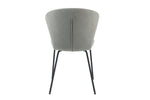 Contemporary stone dining room chair with corduroy fabric