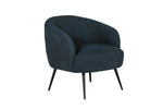 Accent chair in navy with soft boucle fabric