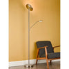 Satin nickel LED lamp for reading and ambient lighting
