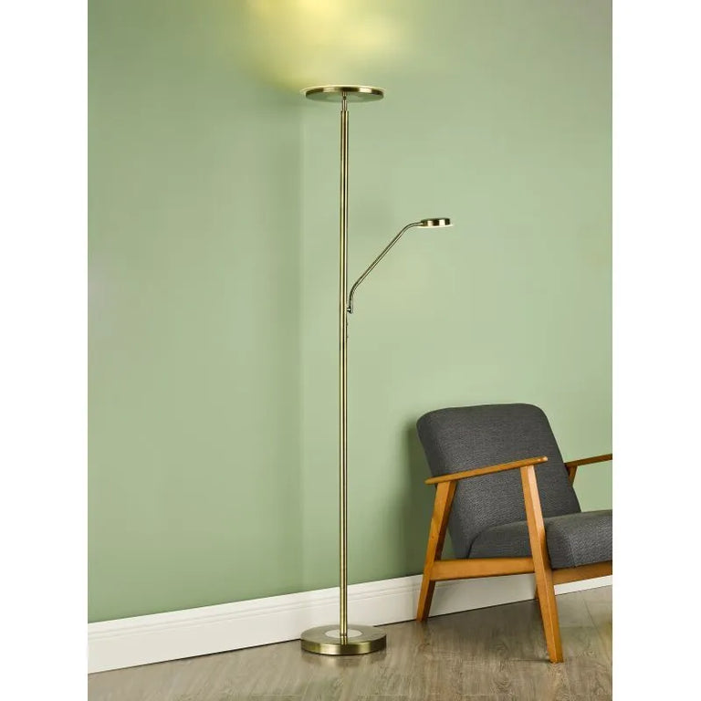 Shelby Mother & Child Lamp Antique Brass LED