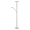 LED floor lamp with satin nickel finish