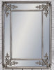 Large silver mirror with versatile orientation options.