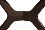 Discover the charm of a walnut veneer console table.