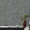 Wallpaper Elegance: Bold Blue & Gold Design

