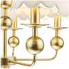 Contemporary 5-light pendant ceiling light in satin gold finish.
