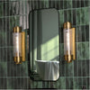 Classic ribbed glass wall light for bathroom lighting
