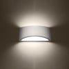 Elegant wall lamp with light on the wall – Sollux Lighting Varnished Wall Lamp VIXEN White Gloss