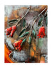 Violin and scattered roses wall decoration
