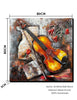 Rustic 3D violin wall art for home decor
