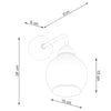 Stylish wall fixture with black steel base
