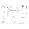 Designer black wall lamp for bedroom lighting