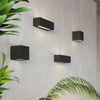 Square design Sollux Lighting Wall Lamp Ceramic Leo Black