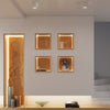 Natural ceramic light in wall with led.
