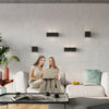 Bedroom wall lights Sollux Lighting Ceramic VEGA Black with modern style
