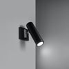 Wall lamp DIREZIONE black as a wall fixture in a home