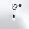 Modern wall lights for bedroom Sollux Lighting Wall Lamp EDISON Black