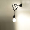 Artistic light in wall design Sollux Lighting Wall Lamp EDISON Black