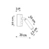 Decorative wall lamp Sollux Lighting Wall lamp EYETECH 1 white