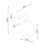 Elegant lighting wall light FILLAN 1 black for living room
