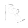 High-quality wall lamp design - Sollux Lighting Wall lamp FORNES 1 black