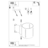 Cylindrical wall lights - Sollux Lighting Wall Lamp INEZ grey