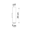 LED lights on wall with Sollux Lighting Wall Lamp LAGOS White