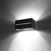 Aluminum structure Sollux Lighting 
 Wall lamp LOBO MAXI black