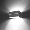 Grey wall lights for bedroom Wall lamp LOBO MAXI grey
