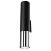 Sleek light on the wall LOOPEZ black/chrome minimalist style