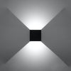 Wall lamp LUCA black LED IP54 for wall fixtures